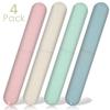 NEXCURIO Plastic 4 Pack Travel Toothbrush Case, Nexcurio Portable Breathable Toothbrush Holder For Travel/Camping/School/Home, Green view 2