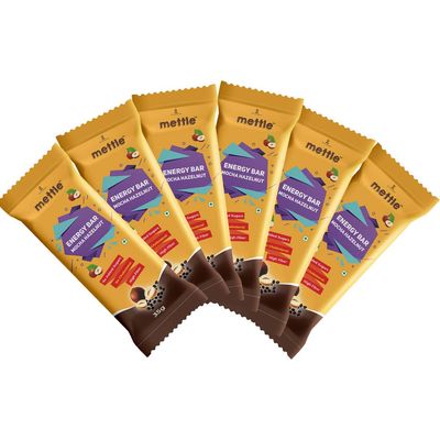Mettle Mocha Hazelnut Energy Bar Pack of 6 ( 35 gm x 6 ) Energy Bars (210 g, Mocha Hazelnut)
