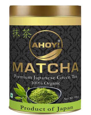Ahoy! Matcha Japanese Green Tea 100cups | Organic | Loaded with Antioxidants |Premium Grade (100gm)