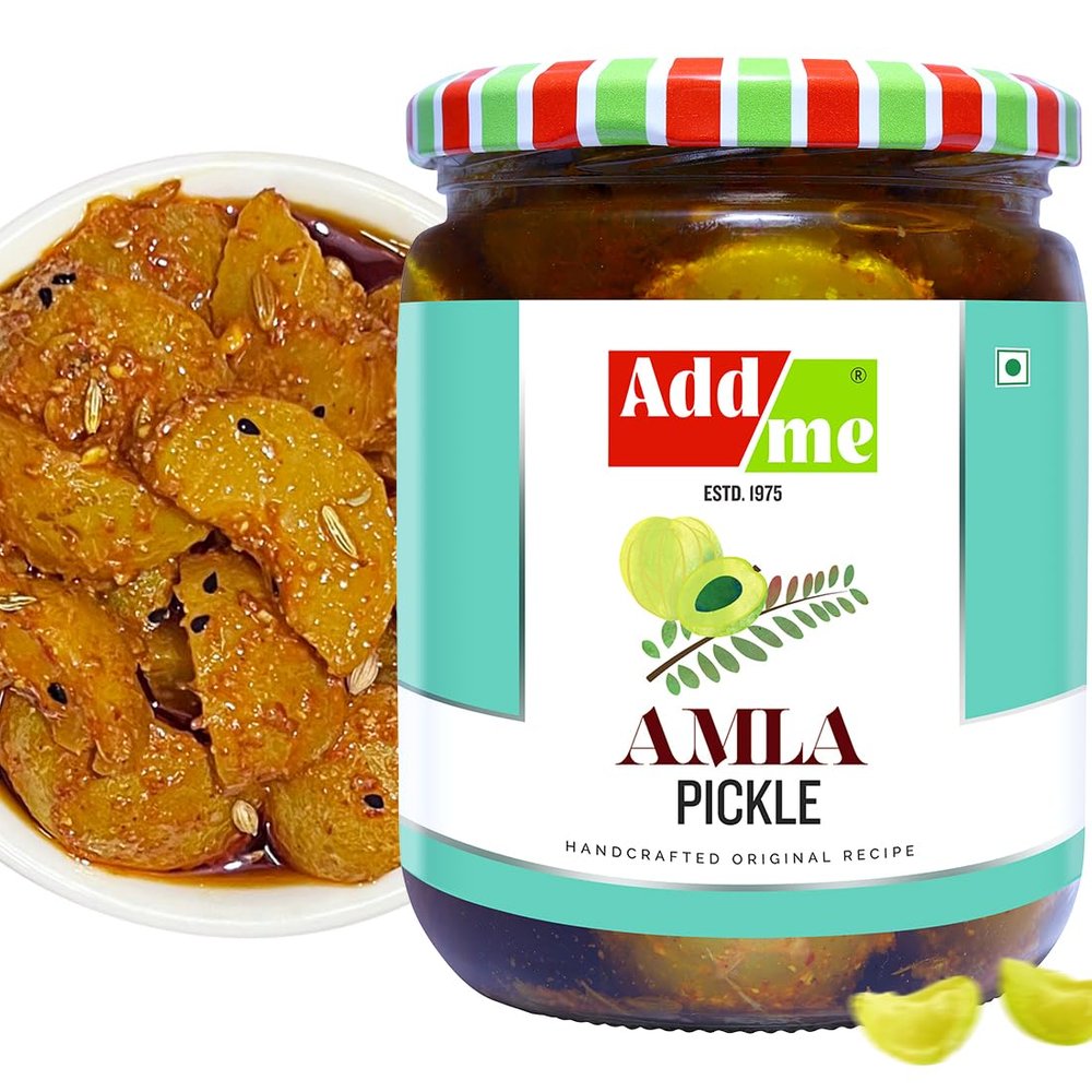 Add me Seedless Amla Pickle 500gm | Immunity Booster Amla ka Achaar | Natural & Fresh Amla Ka Achar In Glass Jar