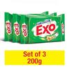 Exo Dishwash Bar 200gm X 3 | Complete Dishwashing Solution With Anti-Bacterial Efficacy & Goodness of Ginger Remove Tough Grime Stains With Ease | Experience Hygienic & Superior Cleaning view 2
