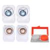 Choice Empire Monthly Colored Contact Lenses Zero Power for Eye Combo Pack of 2 with 1 Lens Travel Kit Aqua Blue-Hazel view 1