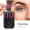 Vtrem 4 Piece Tweezers for Eyebrows Professional Stainless Steel Tweezers Set Slant tip, Pointed & Straight Best Precision Tweezers for Facial & Ingrown Hairs, Splinter, Blackhead (Rose Red) view 2