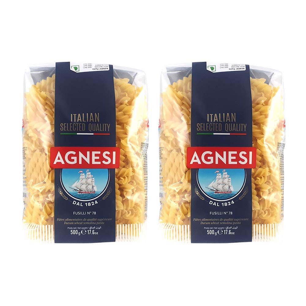 Agnesi Fusilli Pasta, 500g, Product of Italy (Set of 2)