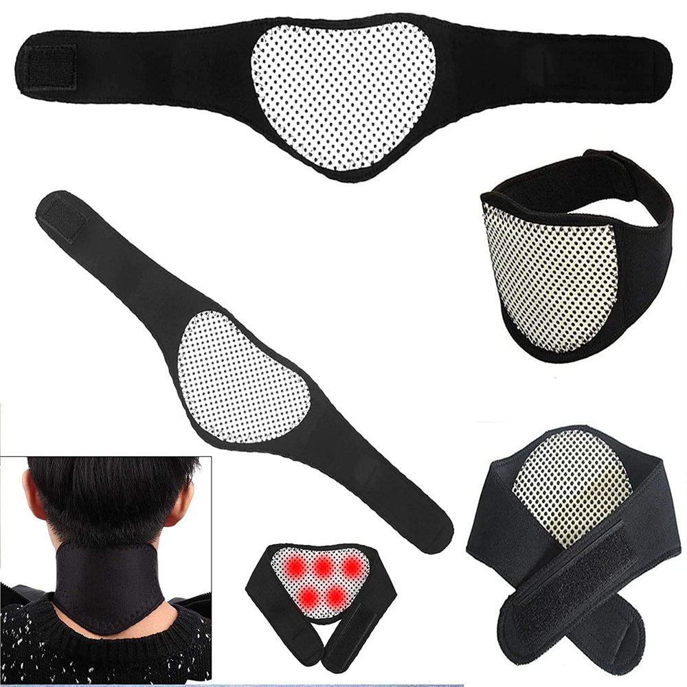 norme Tourmaline Magnetic Therapy Neck Pain Relieving Self Heating Belt Cervical Massager Body Vertebra Protection Spontaneous Color: Black Pack Of 2