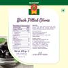Olicoop Black Slice Olives 450g + Black Pitted Olives 450g, Pack of 1 Each, Product of Spain, for Authentic Taste in Cooking, Snacking, Pizzas toppings or Italian Pastas Ingredient view 2