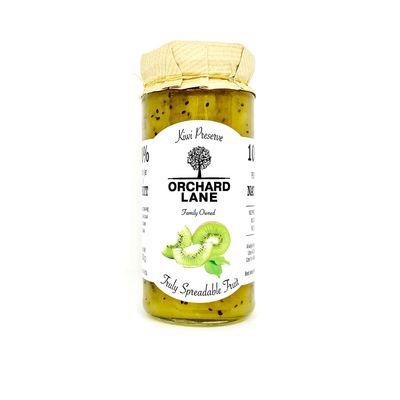 Orchard Lane Low Sugar Kiwi Jam -High fruit content- No preservatives or colours, only 7 calories per teaspoon | FOR ALL AGES | Non-fattening jam- 280 grams
