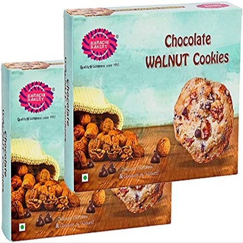 Karachi Bakery Chocolate Walnut Cookies 250g.(Pack of 2)