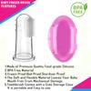 Baby Bucket Baby Silicone Finger Toothbrush/Tongue Cleaner with Case (Pink) view 2