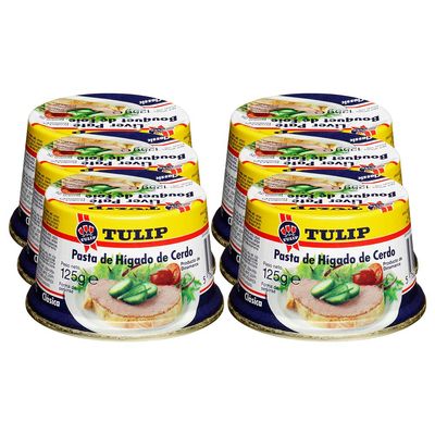 Tulip Liver Pate, 125g,Pack of 6 Product of Denmark