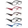 5 Pack Spring Hinge Reading Glasses Rectangular Fashion Quality Readers for Men and Women (5 Pack Mix, 2.25) view 1