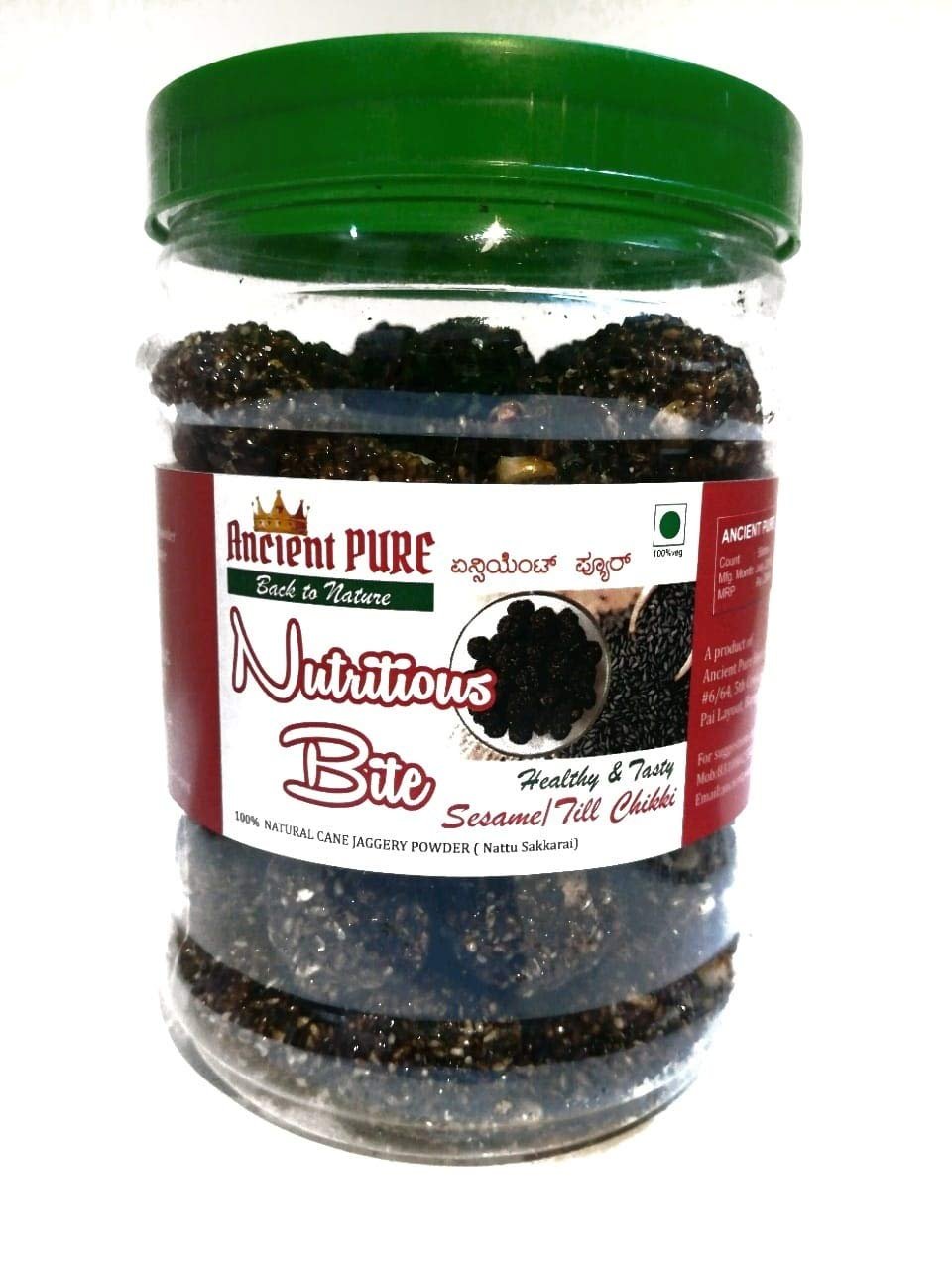 Ancient Pure Nutritious Bite Sesame/Till Chikki Balls 350gm