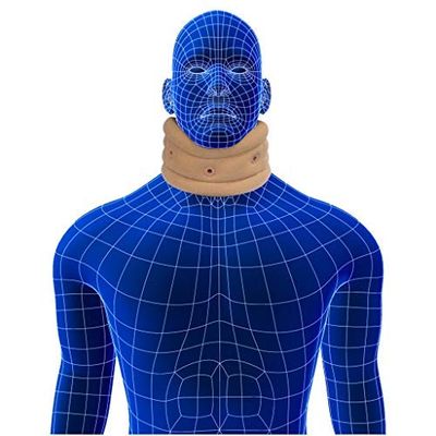 GRAZIA Cervical Collar for Neck Pain Relief & Support Soft Foam Neck Brace for Posture Correction, Whiplash, Herniated Disc, and Spinal Injuries Breathable & Comfortable Design, Unisex- MEDIUM