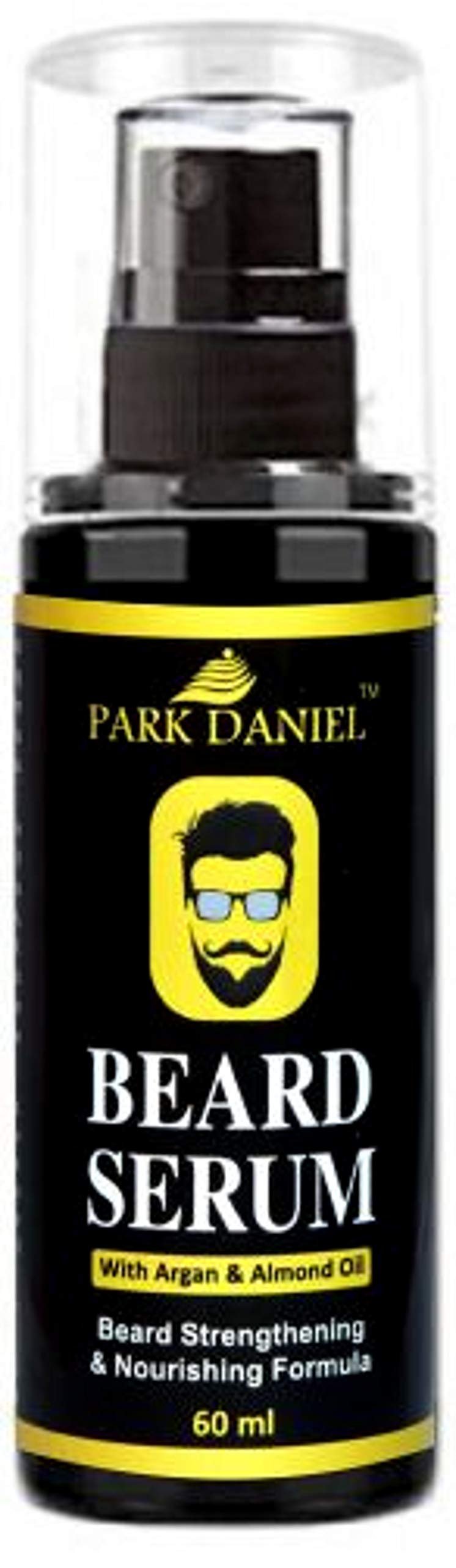 Park Daniel Beard Serum For Beard Growth with Argan and Almond oil, Yellow, 60 ml