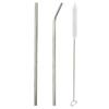 AmigozZ 2pcs Reusable Stainless Steel Drinking Straws with 1 Cleaner Brush Kits view 1