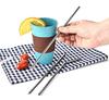 AmigozZ Reusable Stainless Steel Drinking Straws (2 Bend & 2 Straight Straws, 1 Cleaning Brush) view 4