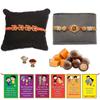 BOGATCHI Rakhi Dark Chocolates Nuts Free with Set of 2 Om and Swastik Beads Rakhi for Brother + Free roli chawal and bro sis Story Card view 1