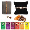 BOGATCHI Rakhi Dark Chocolates Nuts Free with Set of 2 Shinning Antique Design Rakhi for Brother + Free roli chawal and bro sis Story Card view 1