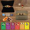 BOGATCHI Rakhi Chocolates Free with Set of 2 White Beads and Gold Plated Rakhi for bhai + Free Roli Chawal and Rakhi Cards view 2