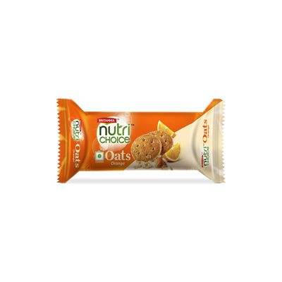 Britannia NutriChoice Oats Orange Almond, 75g - Pack of 5