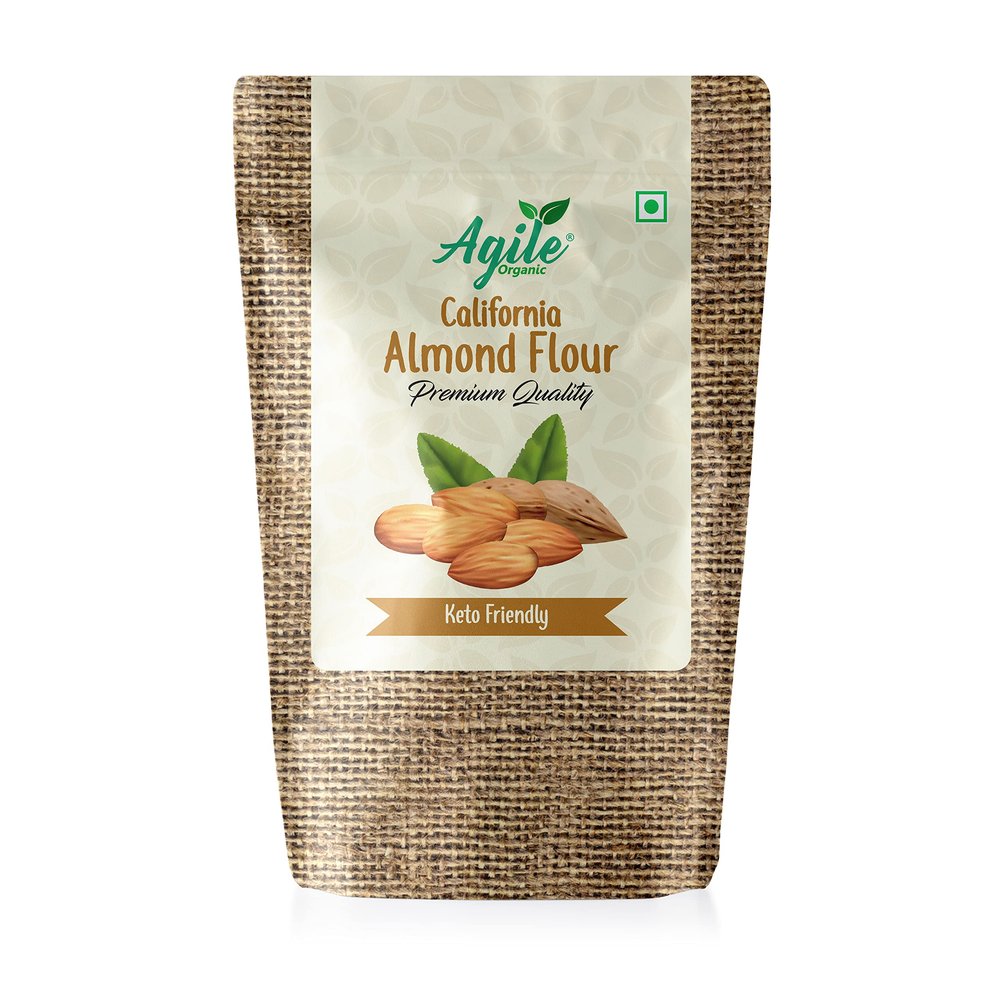Agile Organic Fine Almond Flour, 1kg | Naturally Protein-Rich | Blanched Almond Powder