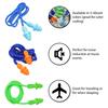 25 Pairs Corded Ear Plugs Soft Silicone Reusable Earplugs Noise Cancelling for Hearing Protection, Sleeping (Orange) view 2