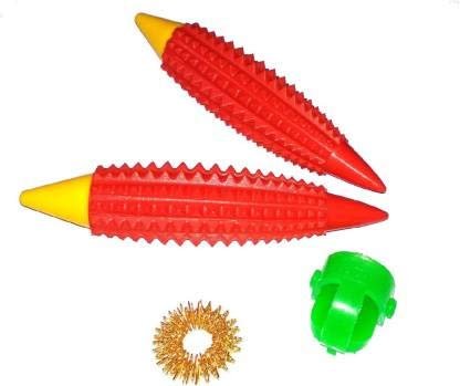 Acupressure Karela Roller Accupressure Finger Massager Ring Thumb Jimmy Massager (Multicolor)
