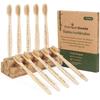 Bamboo Toothbrushes Biodegradable Eco Friendly - Natural Wooden Toothbrush with Soft Bristles - for Kids, Adults - Family 10 Pack view 1