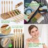 Bamboo Toothbrushes Biodegradable Eco Friendly - Natural Wooden Toothbrush with Soft Bristles - for Kids, Adults - Family 10 Pack view 3