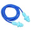 25 Pairs Corded Ear Plugs Soft Silicone Reusable Earplugs Noise Cancelling for Hearing Protection, Sleeping (Blue) view 1