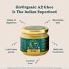 GirOrganic A2 Pure Ghee - 250 millilitre Glass Bottle | 100% Gir Cow Ghee | Vedic Bilona Method | Grassfed, Cultured, Premium & Traditional Ghee | Immunity Booster view 4