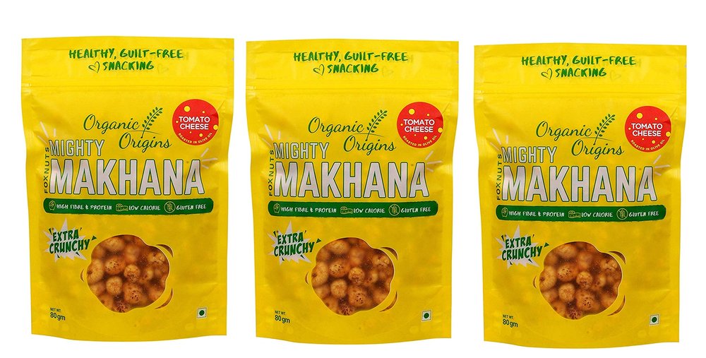 Organic Origins Tomato & Cheese Makhana, 80 g (Pack of 3)