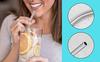 EAYIRA Reusable Stainless Steel Drinking Straws (4 Bend Straws, 1 Brush) view 3