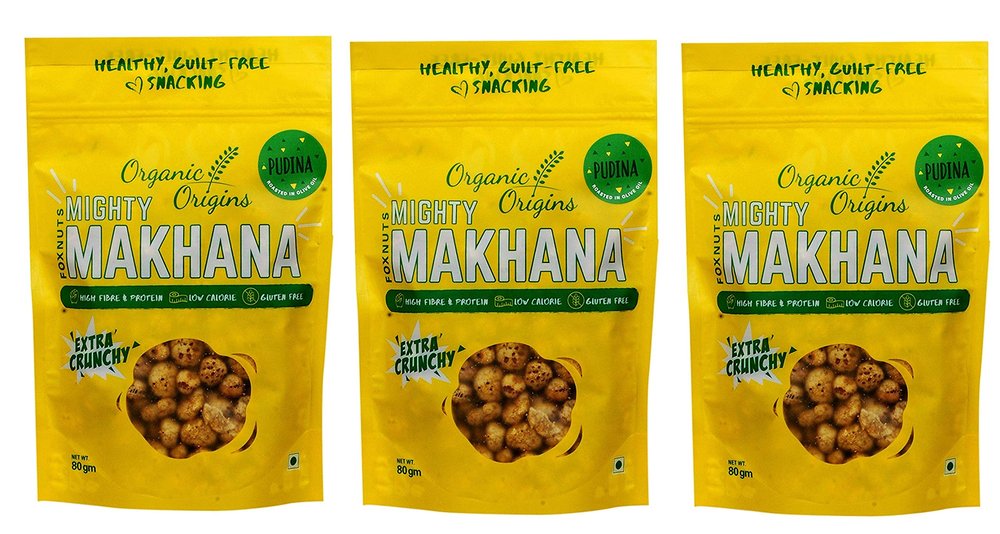 Organic Origins Pudina Makhana, 80 g (Pack of 3)