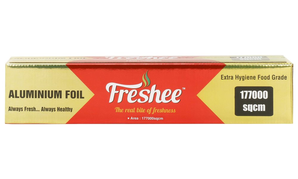 Freshee Aluminium Foil for Food Packing Baking Silver Foil Paper Roll Disposable Roti Wrapping Paper 177000 sqcm