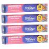 Freshee 25m New Aluminium Silver Kitchen Foil Roll Paper Pack of 4 11 Micron Thick Food wrap Disposable Food Parcel Fresh Food view 1