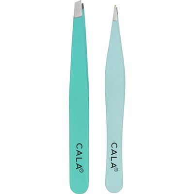 Cala Soft touch mint tweezer duo