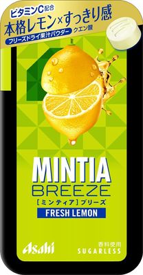 Asahi Mintia Breeze Fresh Lemon Sugarless Mint | 30 Tablets | Pack of 3 | Made in Japan