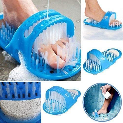 AASTIK Foot Cleaner Shower Slipper Waterproof For All Age Groups Foot Cleaning Brush Slipper Foot Cleaner Pumice Stone Massager All Age Groups Foot Cleaning Brush Foot Cleaner Slipper,28 X 14 X 10Cm