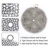 316 Premium Stainless Steel Cast Iron Cleaner, Chainmail Scrubber for Cast Iron Pan Pre-Seasoned Pan Dutch Ovens Waffle Iron Pans Scraper Cast Iron Grill Scraper Skillet Scraper Round (7 Inch) view 2