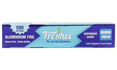 Freshee 66000sqcm Aluminium Silver Kitchen Foil Roll Paper, Food wrap, Disposable, Food Parcel, Fresh Food, Food Grade Quality