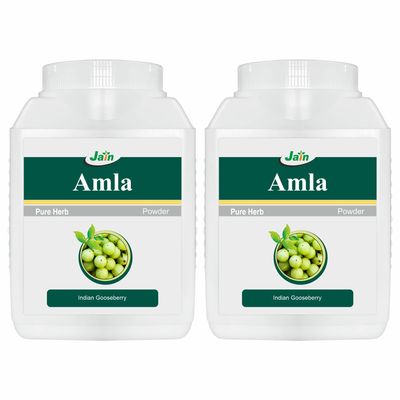 Jain Amla (Phyllanthus Emblica, Indian Gooseberry) Powder - 400g (Pack of 2)