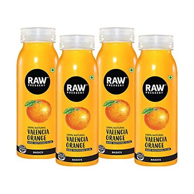 Raw Pressery Valencia Orange Juice (Pack 0f 04) - 250 ml Each