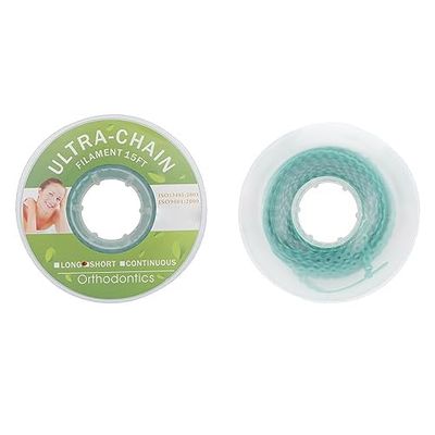 AnhuaDental Colorful Orthodontic Braces Rubber Chains,Dental Rubber Chains for Braces Power Chains for Orthodontic Treatment