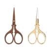 HEEPDD 2Pcs Vintage Crane Shaped Stainless Steel Scissors Beauty Makeup Trim for Men Curved Rounded Facial Hair Moustache Nose Hair Beard Trimming view 1