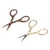 HEEPDD 2Pcs Vintage Crane Shaped Stainless Steel Scissors Beauty Makeup Trim for Men Curved Rounded Facial Hair Moustache Nose Hair Beard Trimming view 2