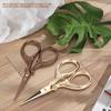 HEEPDD 2Pcs Vintage Crane Shaped Stainless Steel Scissors Beauty Makeup Trim for Men Curved Rounded Facial Hair Moustache Nose Hair Beard Trimming view 3