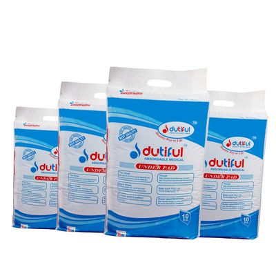 Dutiful underpads 40 pcs, Size 60*90 cm Large Size (Pack of 4 )