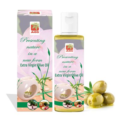 AOS Products 100% Pure Extra Virgin Olive Oil for Skin Nourishment, Radient Complexion, Inflammation, Wrinkles, Moisturization, Hair 30 ml