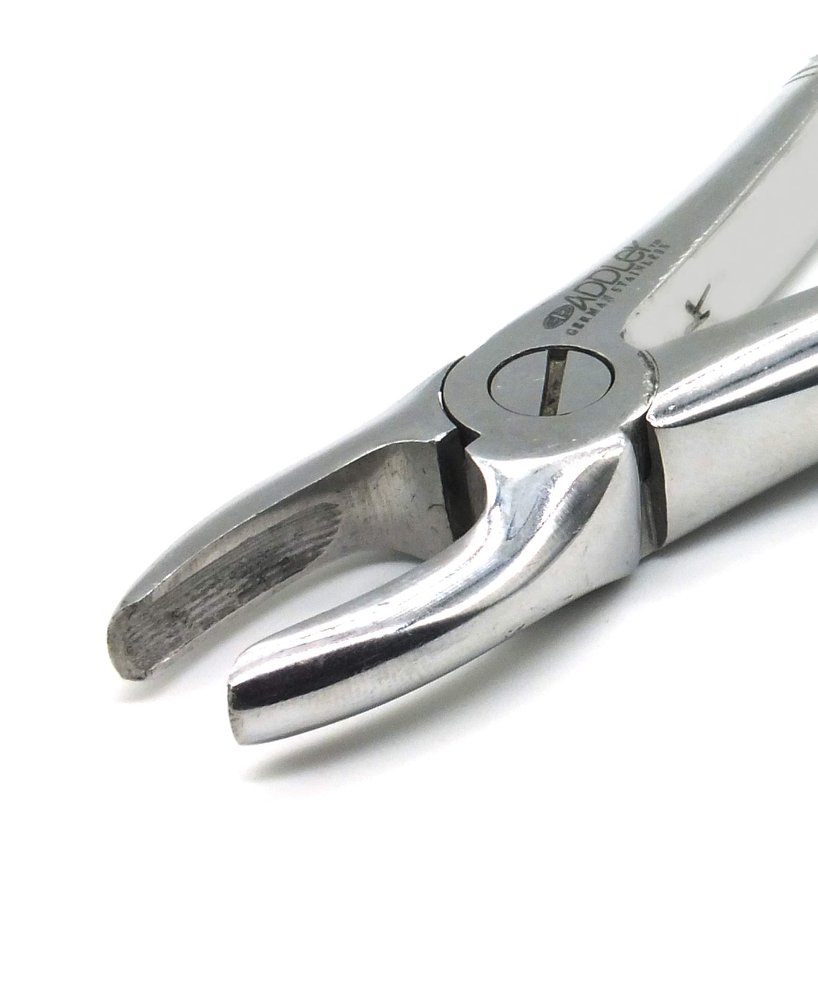 ADDLER DENTAL FORCEP UPPER ROOT INCISOR NO.1 EASY FINGER GRIP HANDLE SERRATED. LIFE TIME ANTI RUSTING WARRANTY